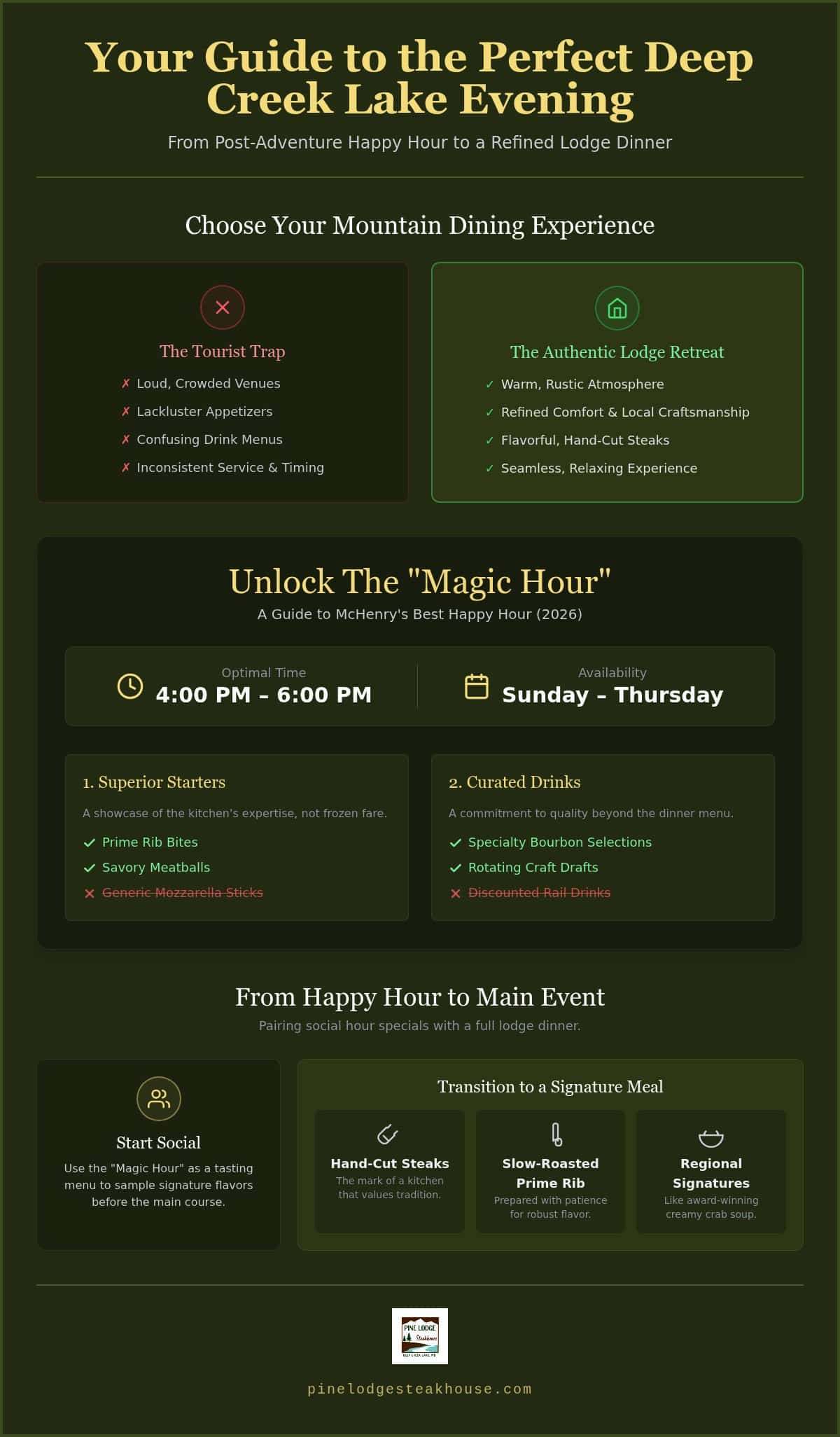 Deep Creek Lake Dining Guide: Best Happy Hour & Dinner 2026